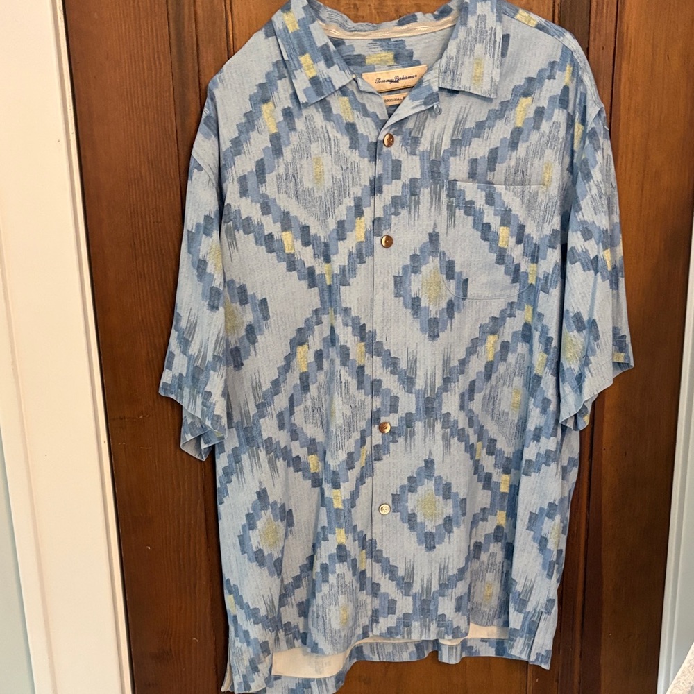 Tommy Bahama Blue and Yellow Shirt